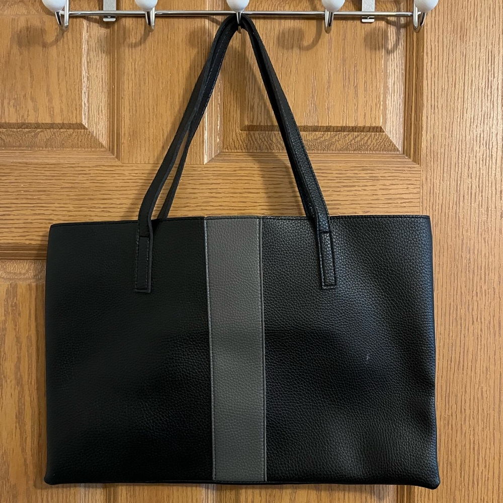 Black and Gray Tote Bag
